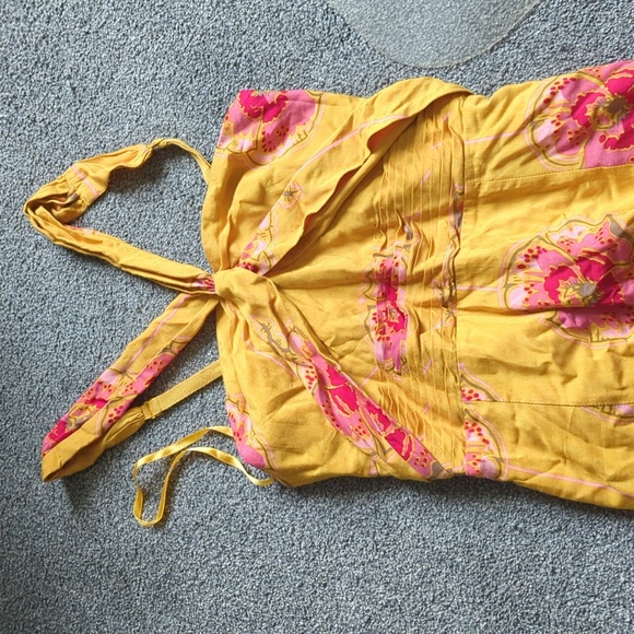 Free People Golden Poppy Floral Dress Size 4 - Picture 2 of 7